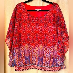 Dressbarn short sleeve flowy blouse sz. XL